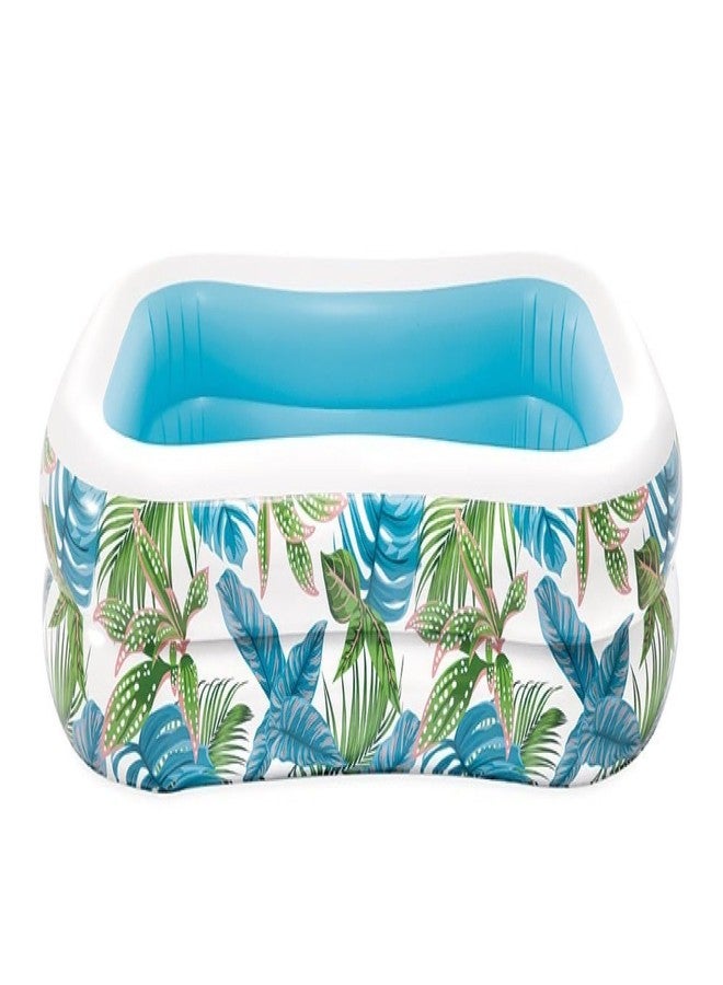 VWretails Inflatable Pool Tropical Rectangular Swim Center, 90” L x 60” W x 19” H - Image 2